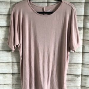 Blush color dolman flowy short sleeve top